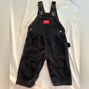 OshKosh B'gosh Black Corduroy Kids Overalls 12 month